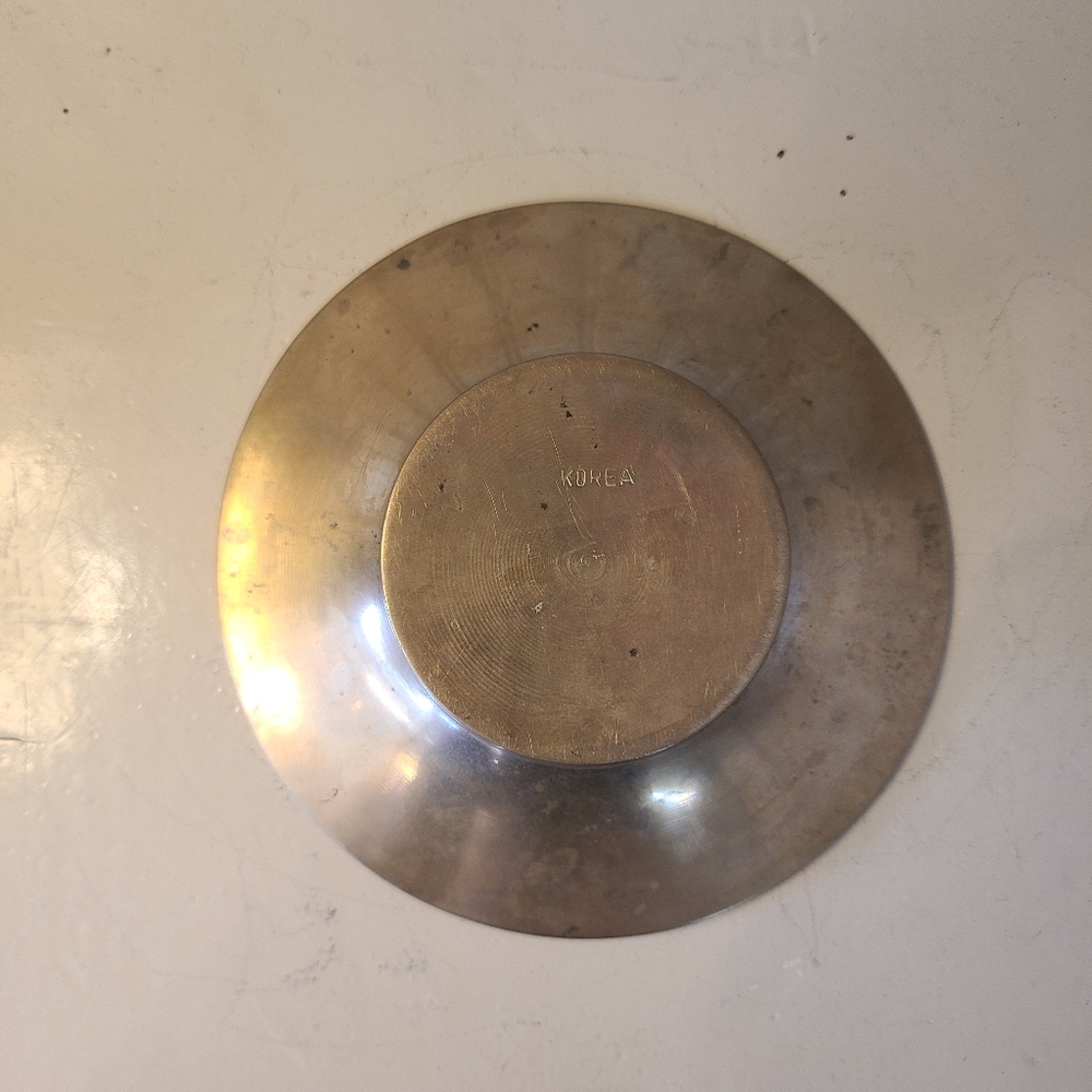 Vintage Brass Ashtray Trinket Dish Korea - Picture 3 of 7